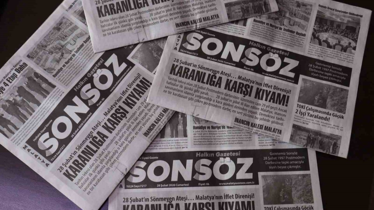 Malatya Sonsöz Gazetesi’nden 28 Şubat protestosu