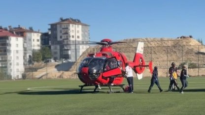 Malatya’da ambulans helikopter 86 yaşındaki hasta için havalandı