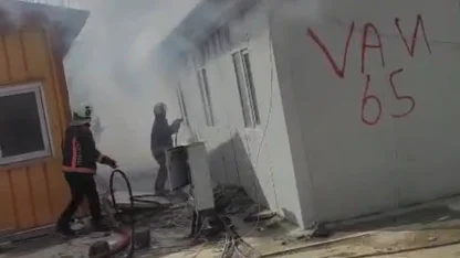 Malatya’da şantiyede korkutan yangın