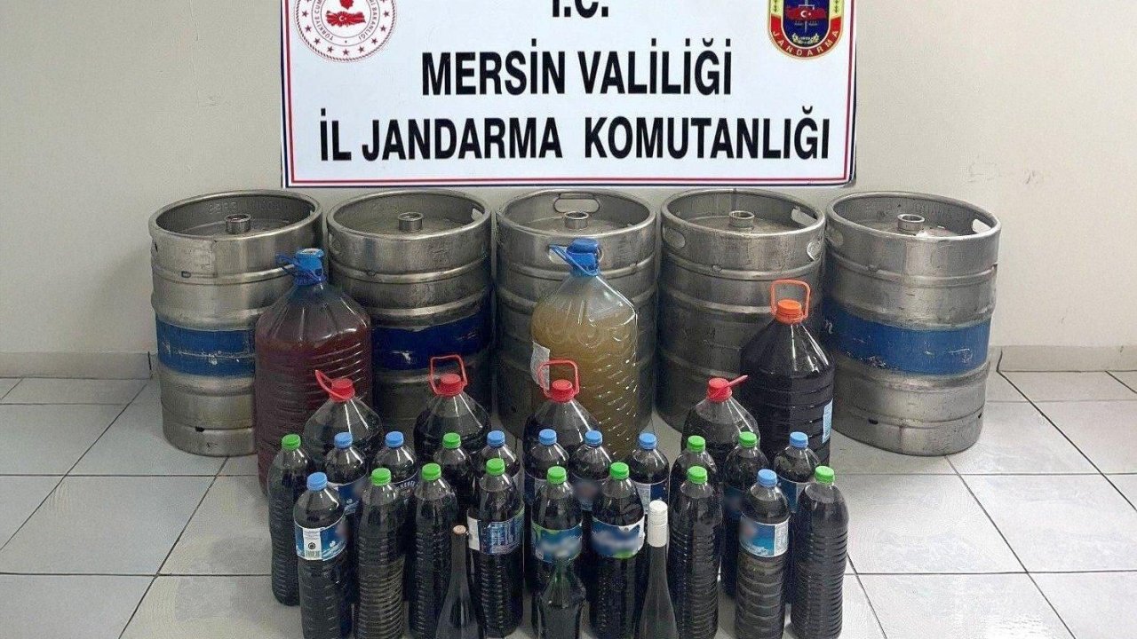 Mersin’de 685 litre sahte içki ele geçirildi