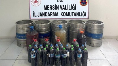 Mersin’de 685 litre sahte içki ele geçirildi