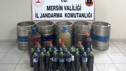 Mersin’de 685 litre sahte içki ele geçirildi