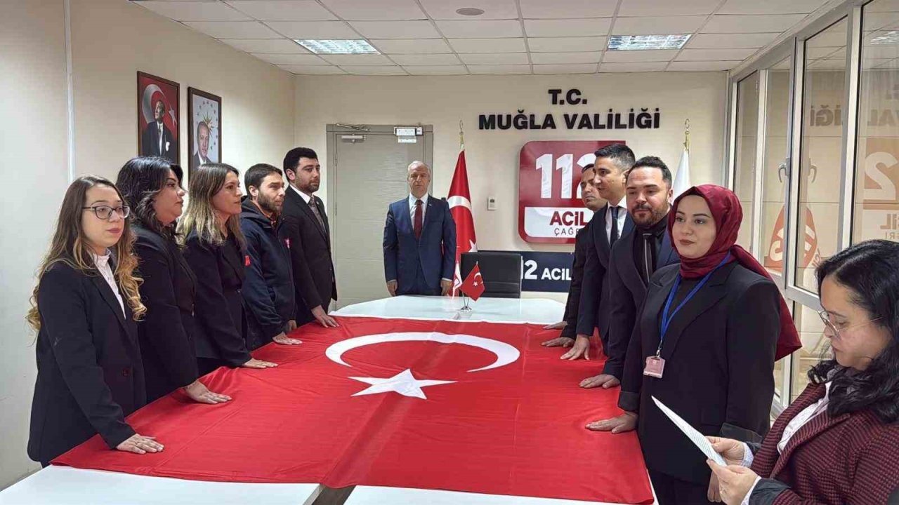 Muğla 112 Acil Çağrı Merkezi’nde yemin heyecanı