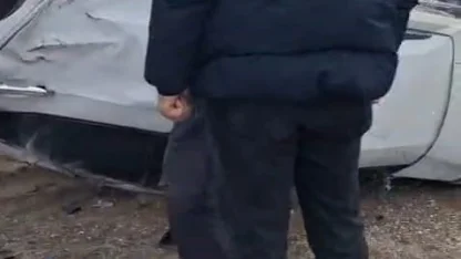 Otomobil takla attı, sürücü kazadan yara almadan kurtuldu