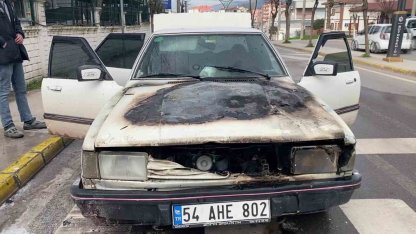 Seyir halindeki araçta yangın