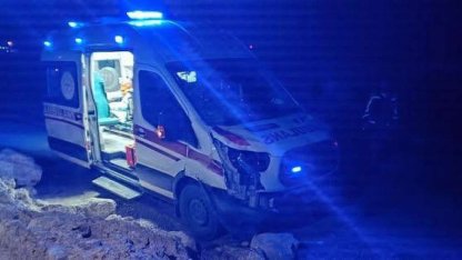 Siirt’te hasta taşıyan ambulans ata çarptı