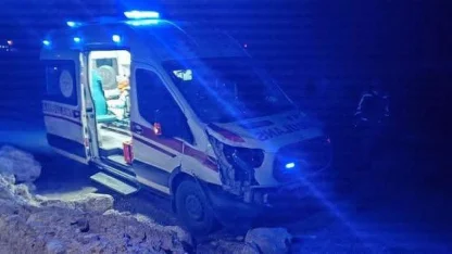 Siirt’te hasta taşıyan ambulans ata çarptı