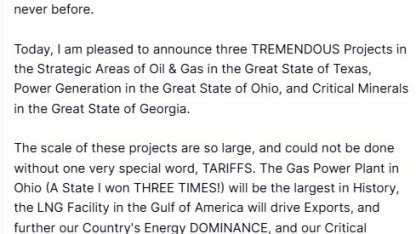 Trump, Japonya’nın 550 milyar dolarlık yatırım taahhüdü kapsamındaki ilk projeleri duyurdu