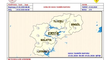 Tunceli için çığ uyarısı