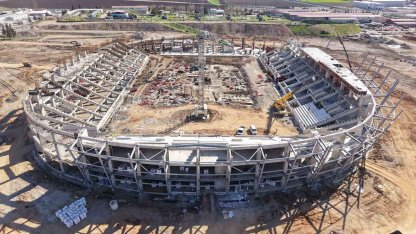 2 milyar TL’lik yatırımla Kahramanmaraş’a kazandırılan yeni stadyum yükseliyor