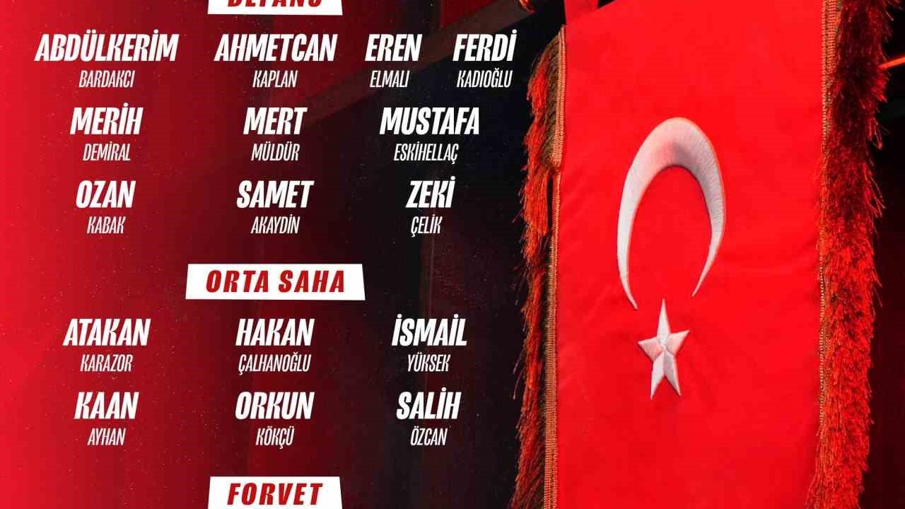 A Milli Futbol Takımı’nın, FIFA Dünya Kupası play-off maçları kadrosu açıklandı