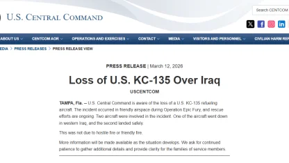 ABD ordusu, KC-135 tipi yakıt ikmal uçağının Irak’ta düştüğünü açıkladı