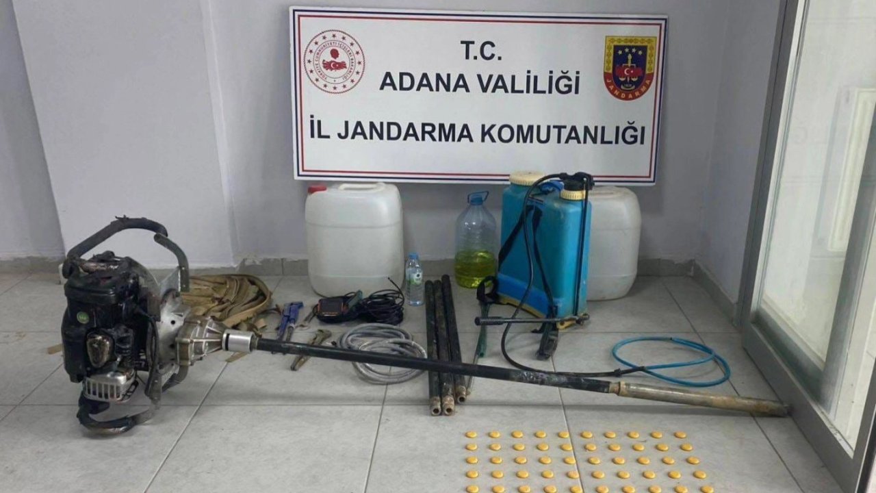 Adana’da kaçak kazı yapanlar suçüstü yakalandı