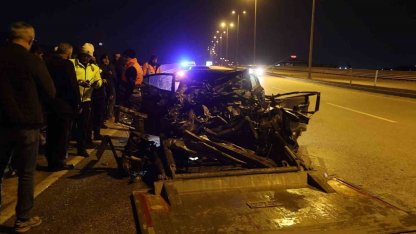 Ankara’da tıra arkadan çarpan otomobilin sürücüsü ağır yaralandı