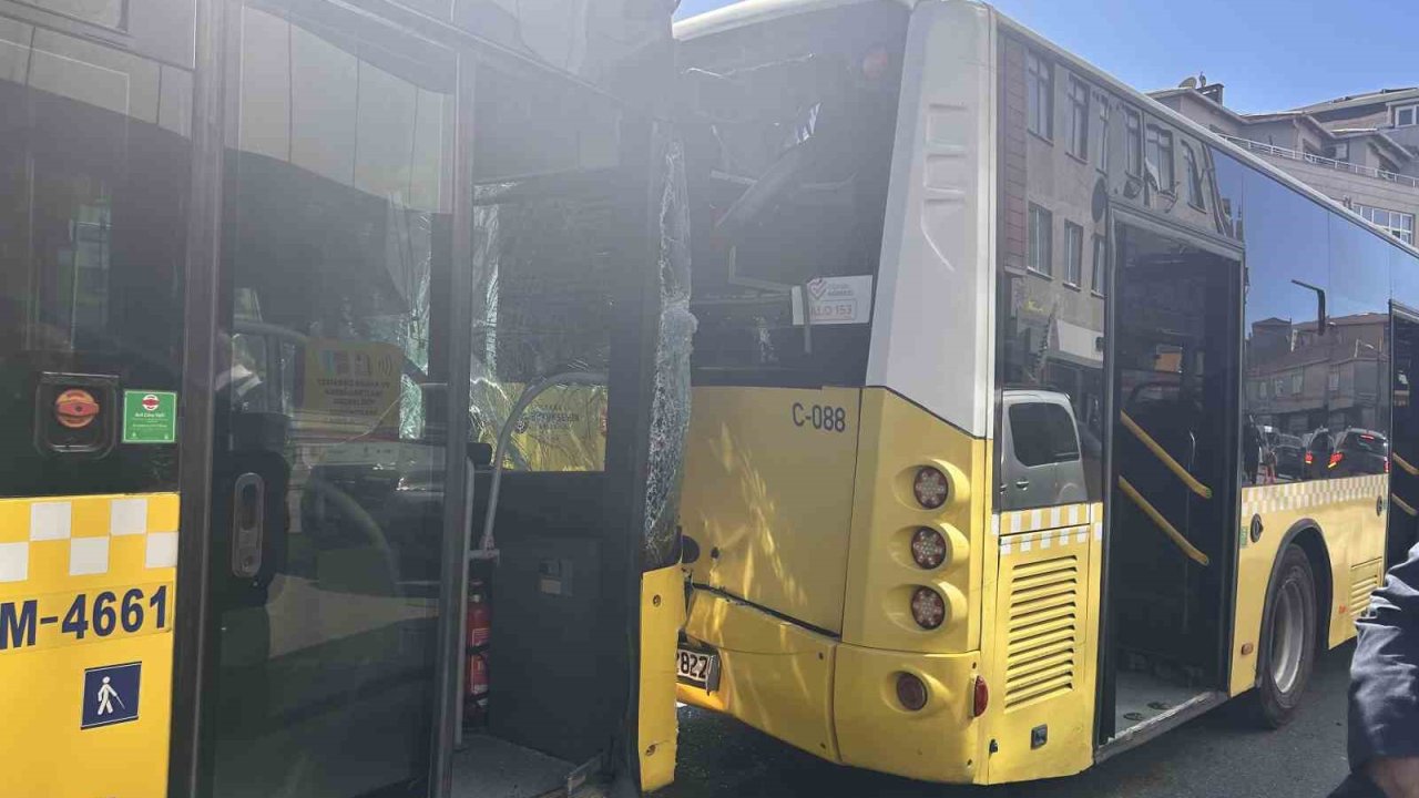 Ataşehir’de İETT otobüsleri çarpıştı: 1 yaralı