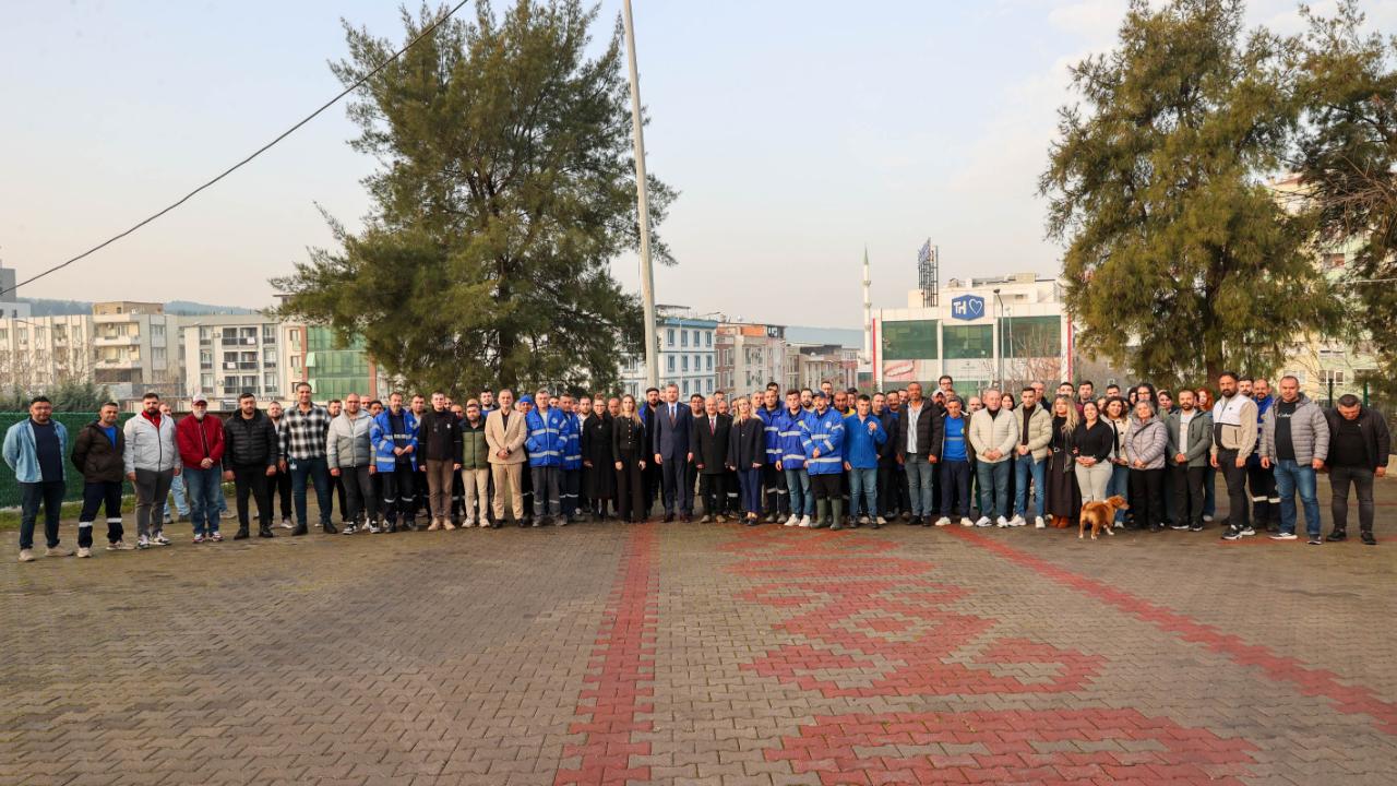 Başkan Görkem Duman mesai arkadaşlarıyla bayramlaştı