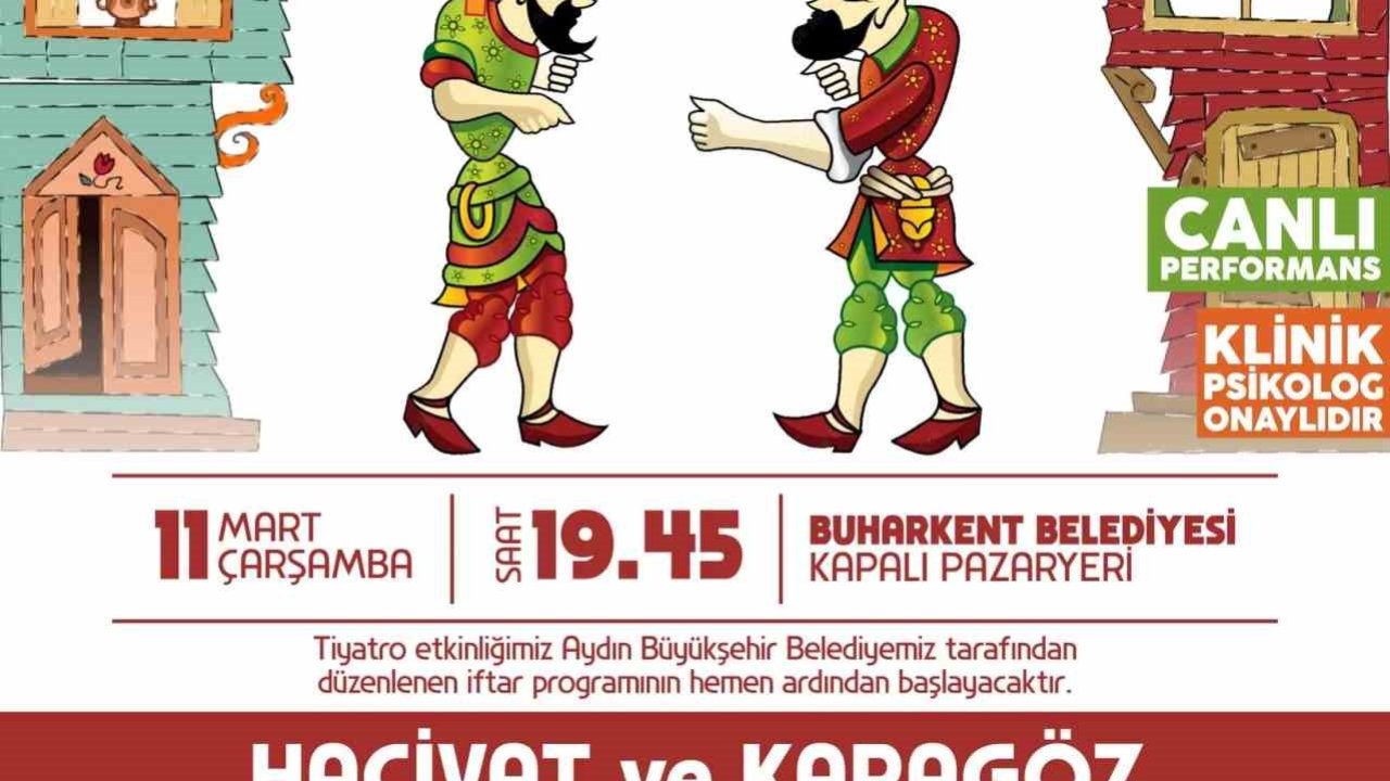 Buharkent’te çocuklar Hacivat ve Karagöz ile buluşacak
