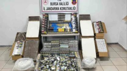 Bursa’da dev operasyon: 65 bin kaçak sigara ve 50 bin makaron ele geçirildi