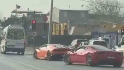 Bursa’da Lamborghini ve Ferrari sürücülerine 100 bin TL ceza