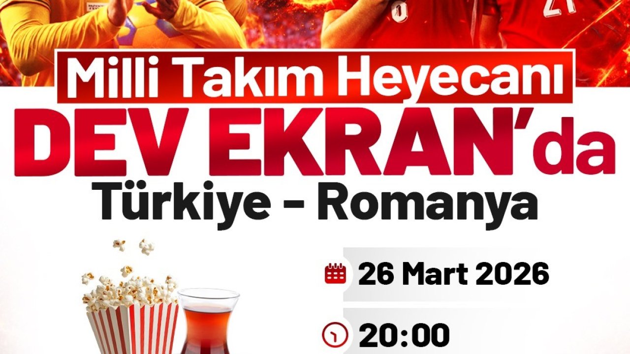 Canik’te milli heyecan dev ekrana taşınıyor