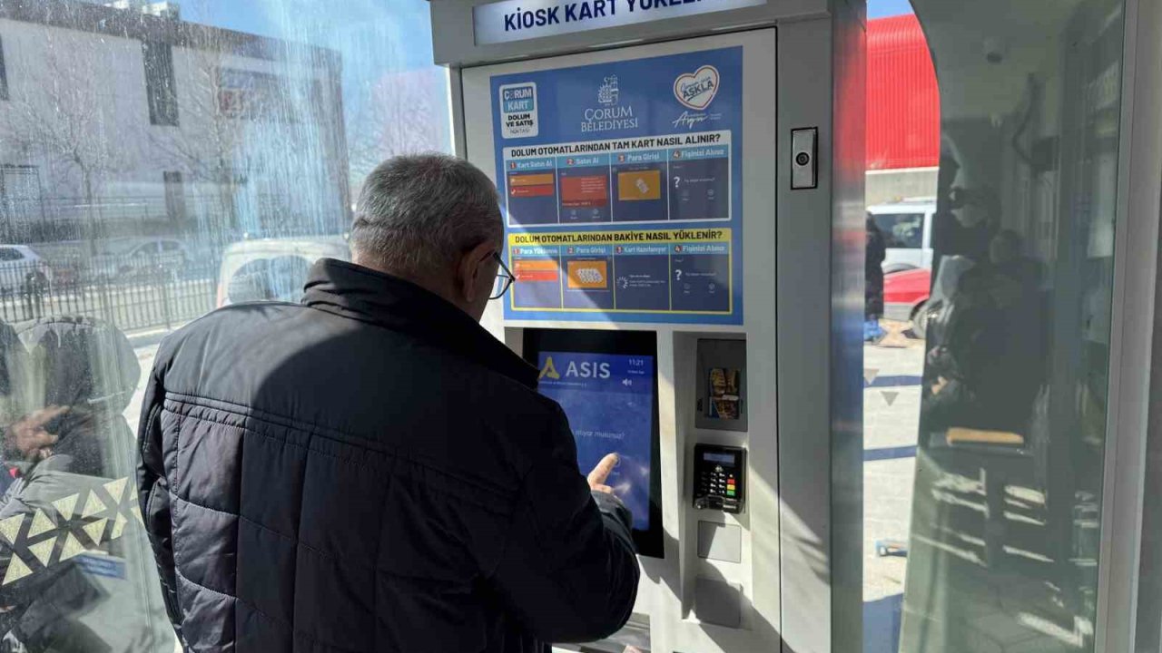 Çorum’da toplu ulaşım kartlarına bakiye yükleme noktası artıyor