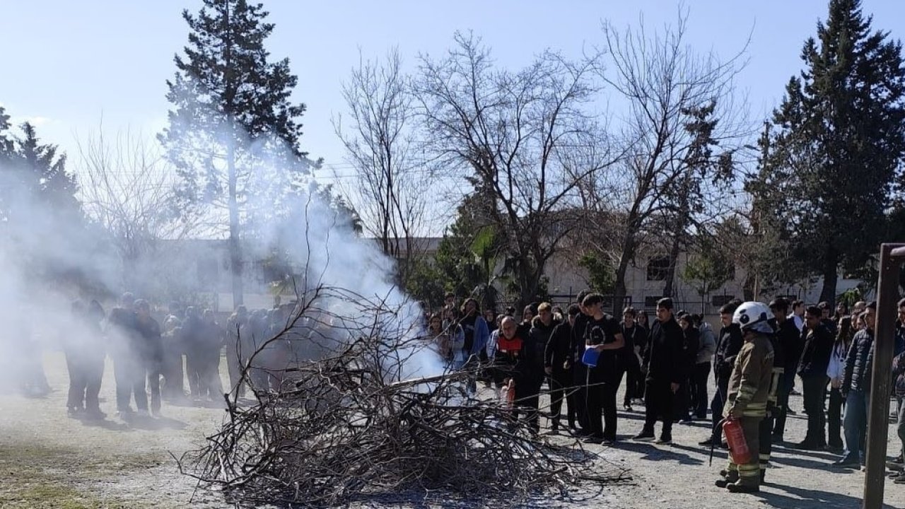 Dörtyol’da öğrencilere yangın eğitimi verildi