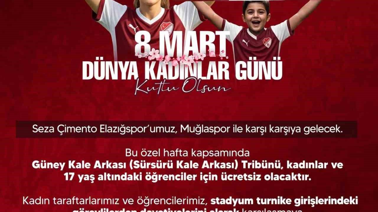 Elazığspor’dan kadın taraftarlara jest