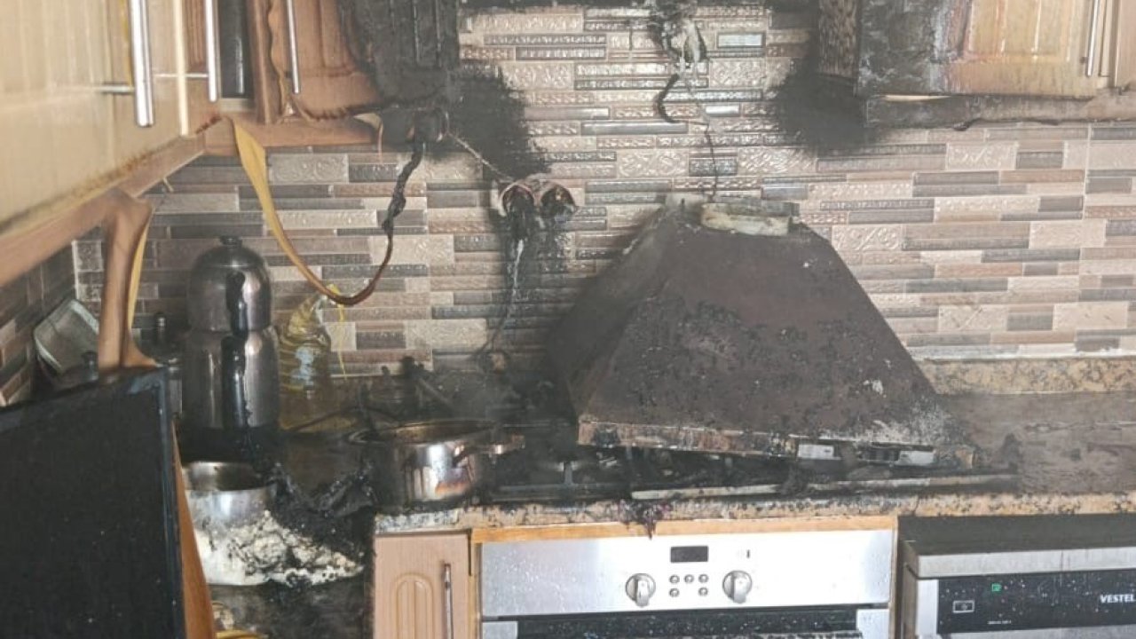 Evin mutfağında çıkan yangın söndürüldü