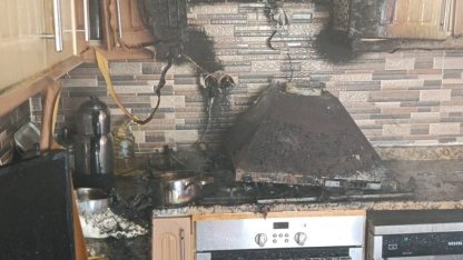 Evin mutfağında çıkan yangın söndürüldü