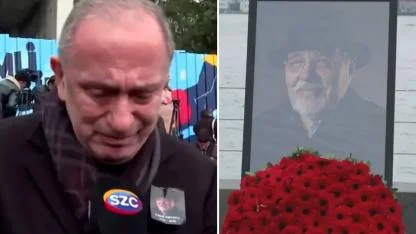 Fatih Altaylı İlber Ortaylı'nın cenaze töreninde gözyaşlarına hakim olamadı: 'Şuradan sallanarak gelecek diye düşünüyorum hala'