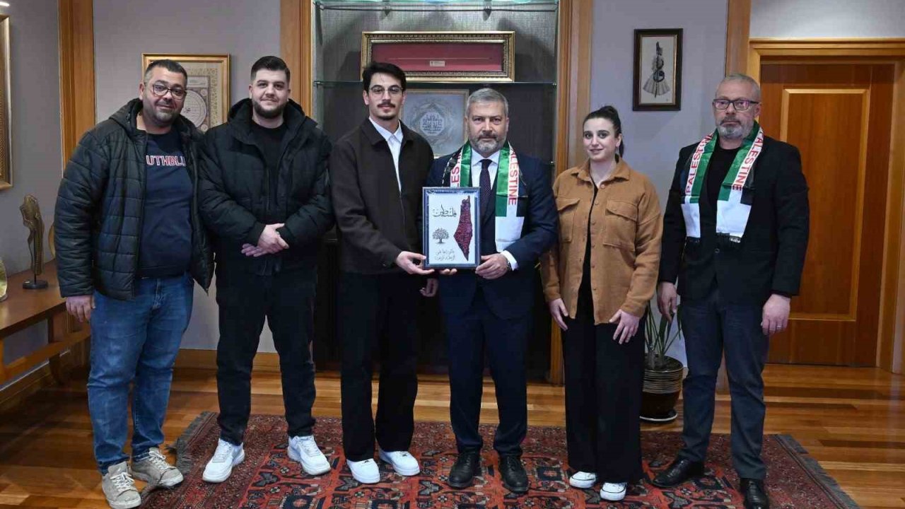 Filistin Yardımlaşma Derneği’nden Rektör Adıgüzel’e ziyaret