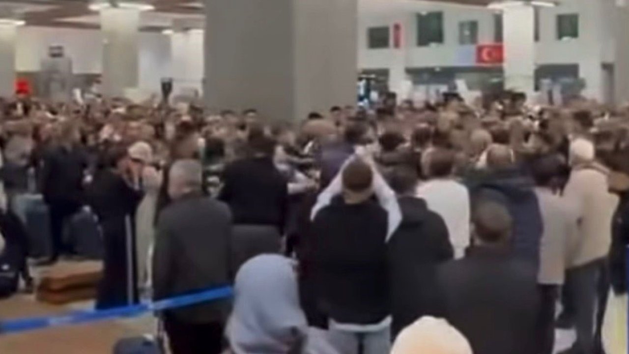 Gaziantep Havalimanı’ndan kavga ve gerginlik