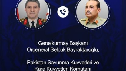 Genelkurmay Başkanı Orgeneral Bayraktaroğlu Pakistan Savunma Kuvvetleri ve Kara Kuvvetleri Komutanı Mareşal Munir ile görüştü