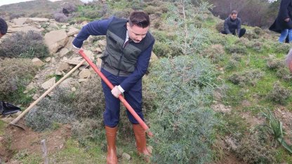 Gökçeada’da fidanlar toprakla buluştu