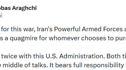 İran Dışişleri Bakanı Arakçi: "Akan kanın tüm sorumluluğu mevcut ABD yönetimine aittir"