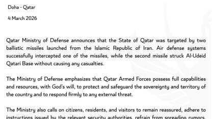 İran, Katar’daki ABD üssünü balistik füzeyle vurdu