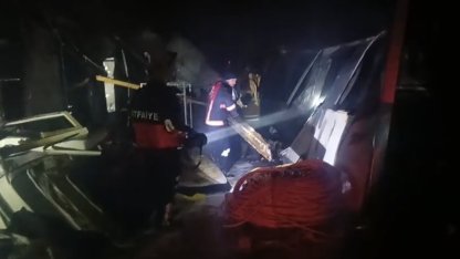İşçilerin kaldığı konteynerlerde korkutan yangın