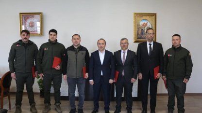 Kaymakam Erdoğan’dan orman personeline teşekkür belgesi