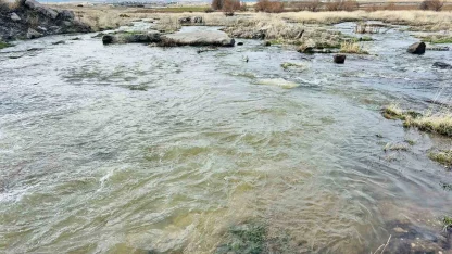 Kayseri’nin bir ilçesinde baharın habercisi dere suları akmaya başladı