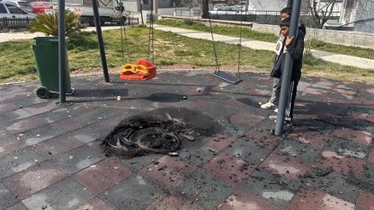 Keşan’da çocuk parkında yakılan ateş oyun gruplarına zarar verdi