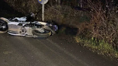 Kontrolden çıkan motosiklet devrildi: 1 ölü