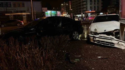 Konya’da otomobiller çarpıştı: 2 yaralı