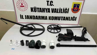 Kütahya’da kaçak kazı operasyonu, 2 şüpheli hakkında soruşturma