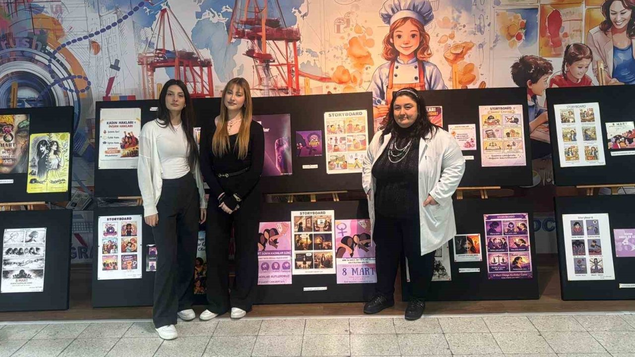 Liseli öğrencilerden 8 Mart’a anlamlı sergi