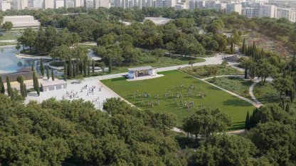 Lunapark alanına yeşille bütünleşen Zeytin Sahne geliyor