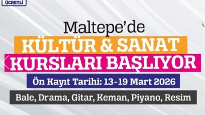 Maltepe Belediyesi kültür sanat kursları başlıyor