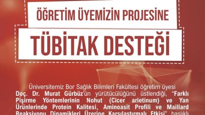 NÖHÜ projesi TÜBİTAK tarafından desteklenmeye hak kazandı