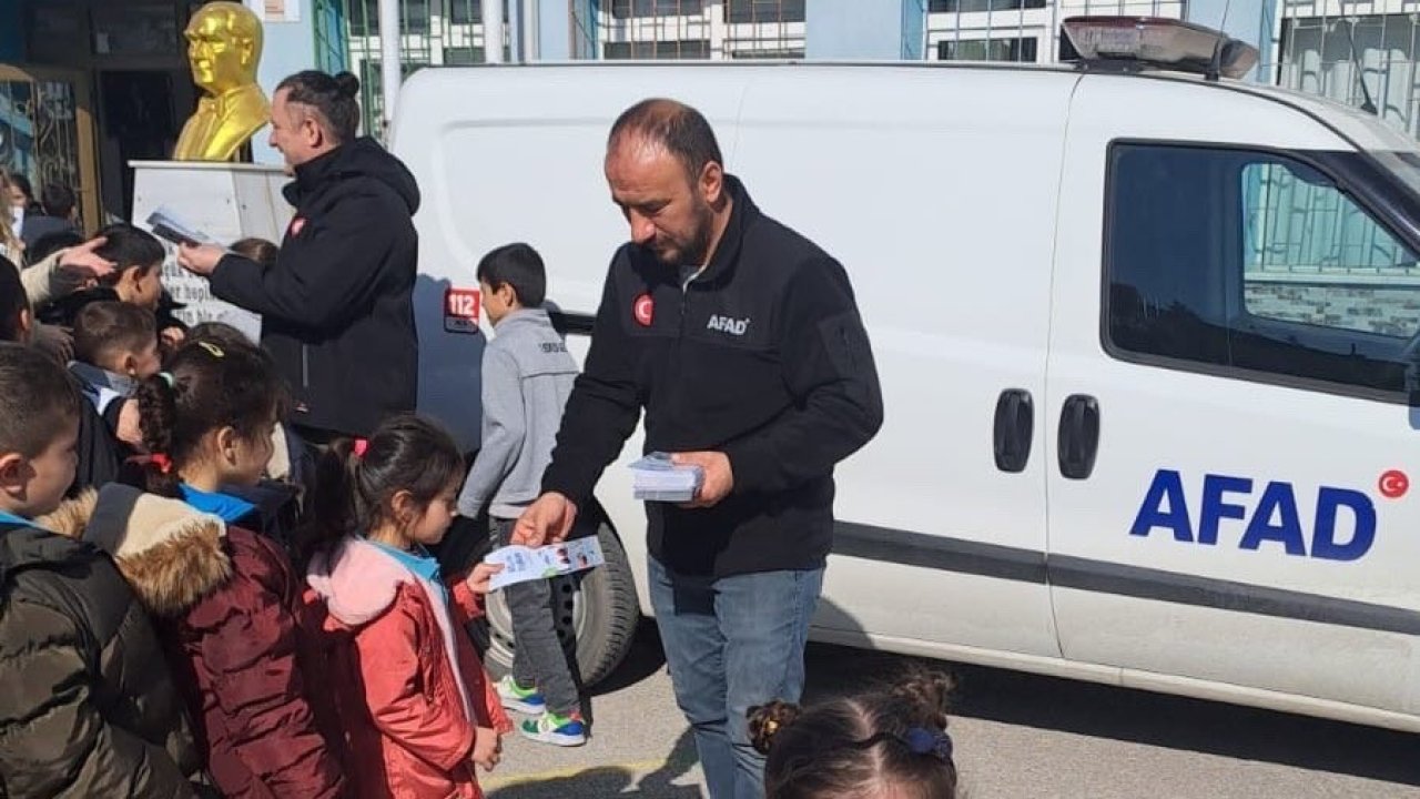 Öğrencilere afet farkındalık eğitimi verildi