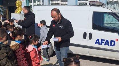 Öğrencilere afet farkındalık eğitimi verildi