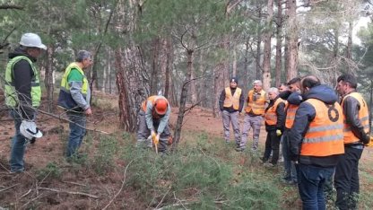Orman işçileri Kazdağları’nda sınav için ter döktü